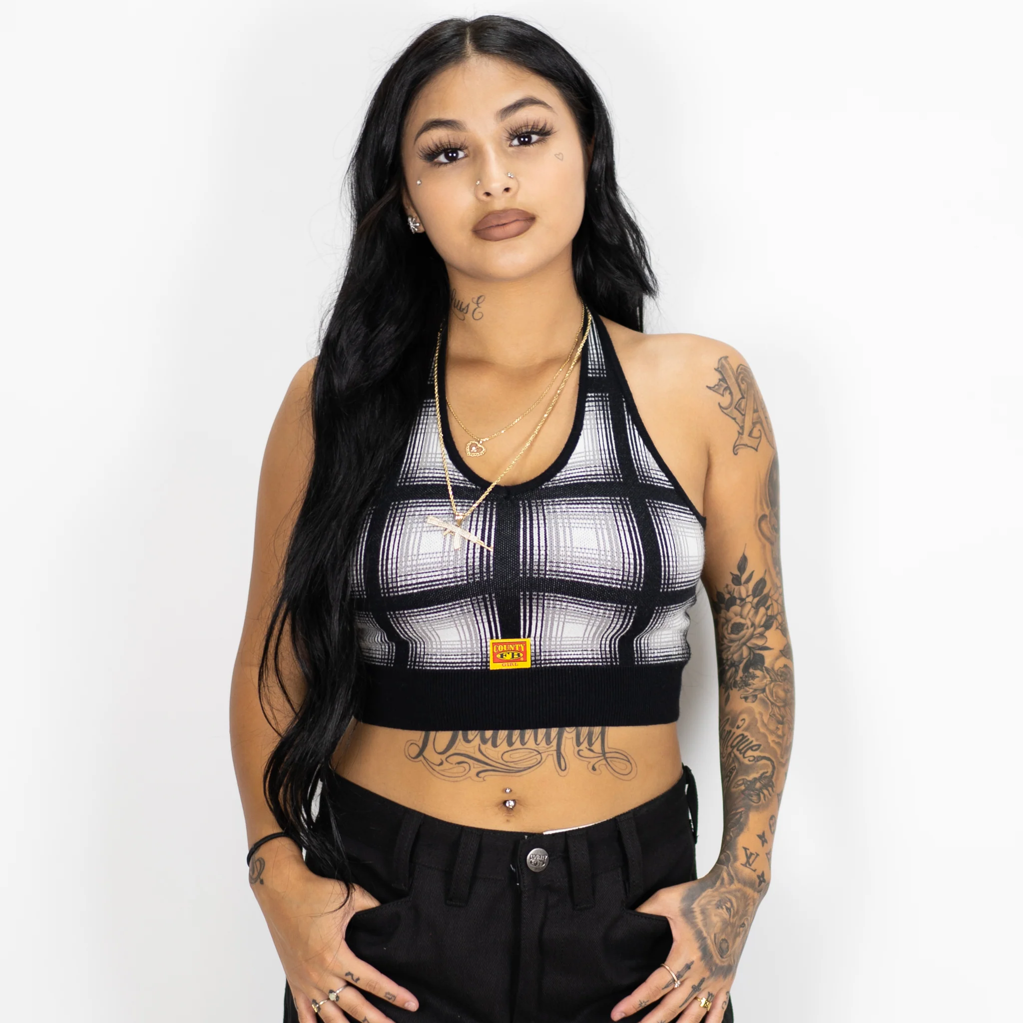 FB County Flannel Halter Top - Image 4