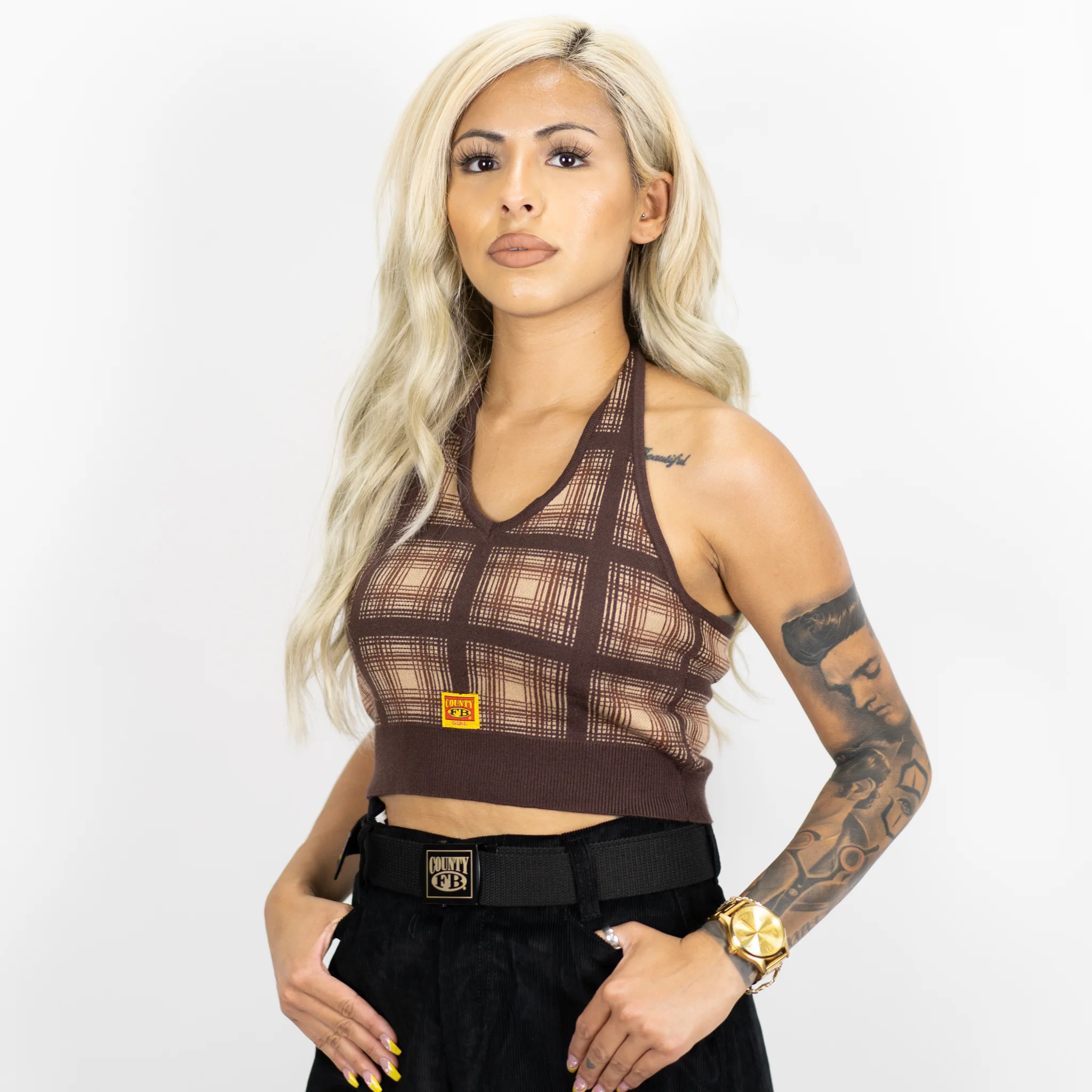 FB County Flannel Halter Top - Image 5