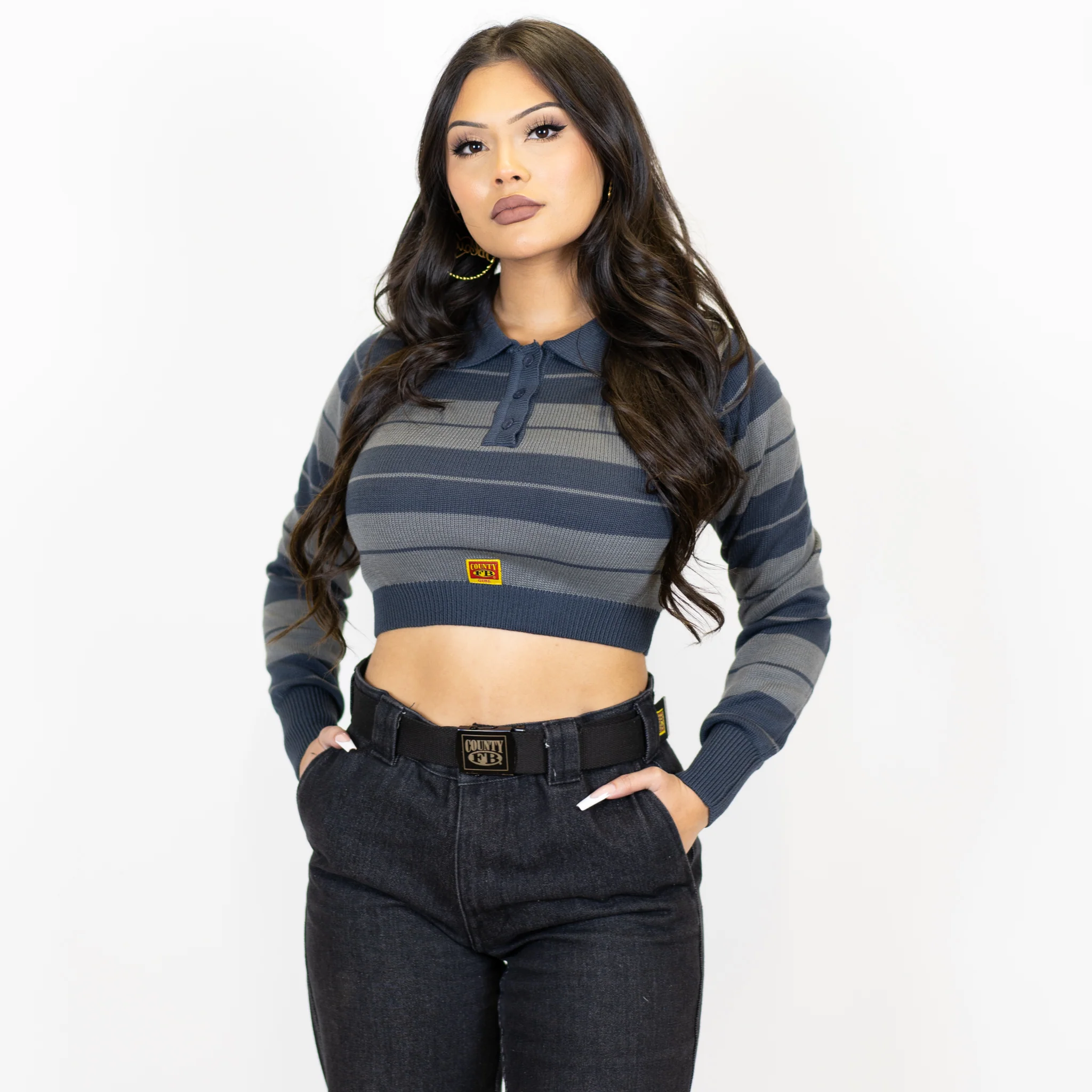 FB County Long Sleeve Charlie Brown Crop Top - Image 3