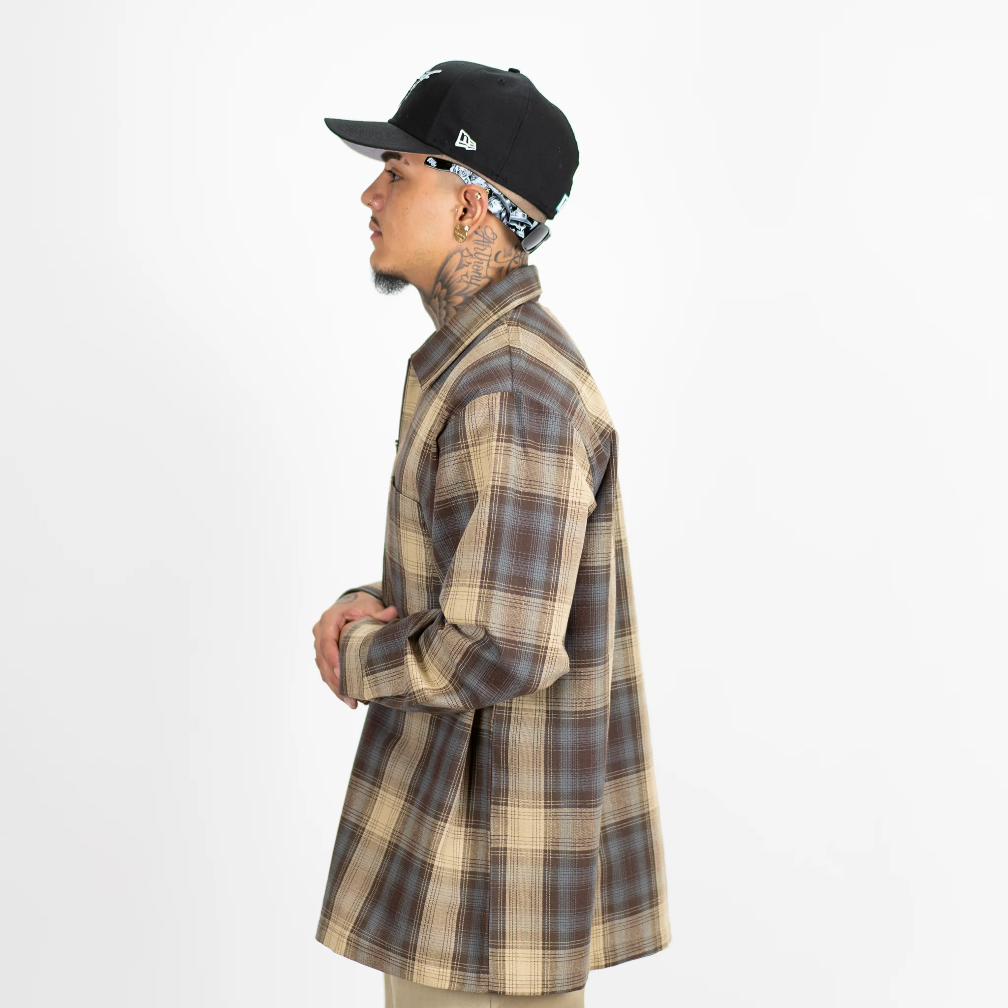 FB County Long Sleeve Checker Zip Shirt - Image 25