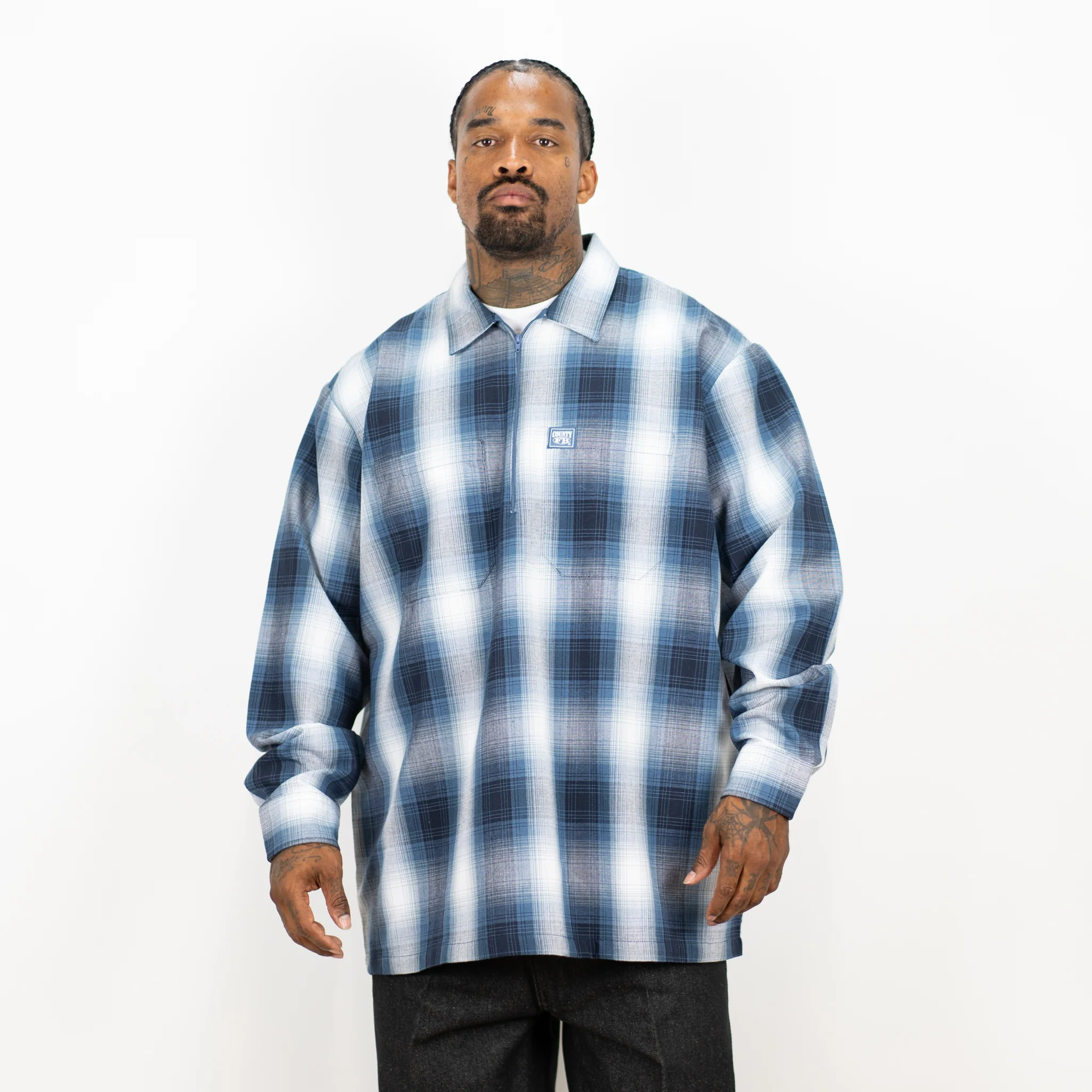 FB County Long Sleeve Checker Zip Shirt - Image 8