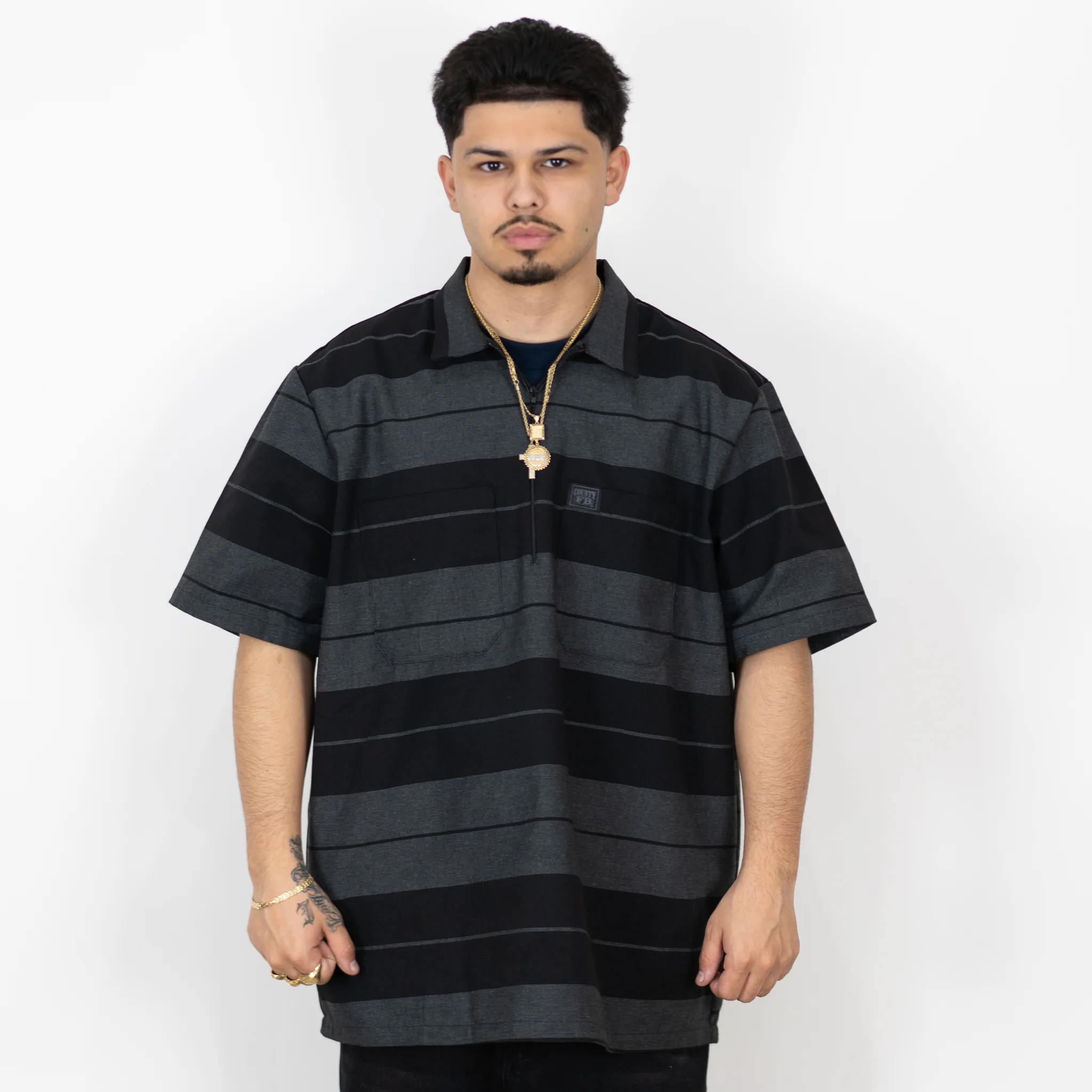FB County Short Sleeve Checker Zip Shirt - Image 8