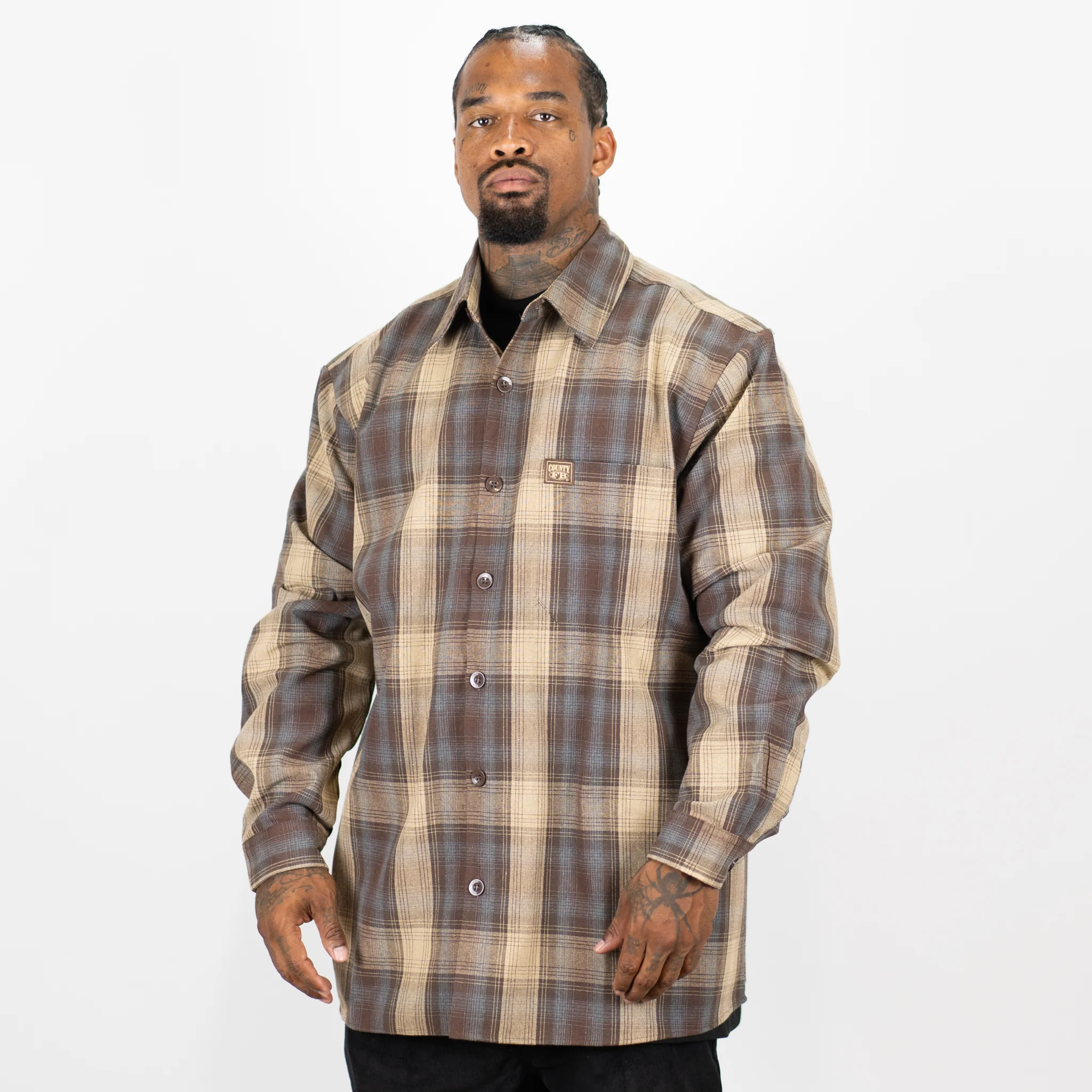 FB County Long Sleeve Checker Flannel Shirt - Image 11