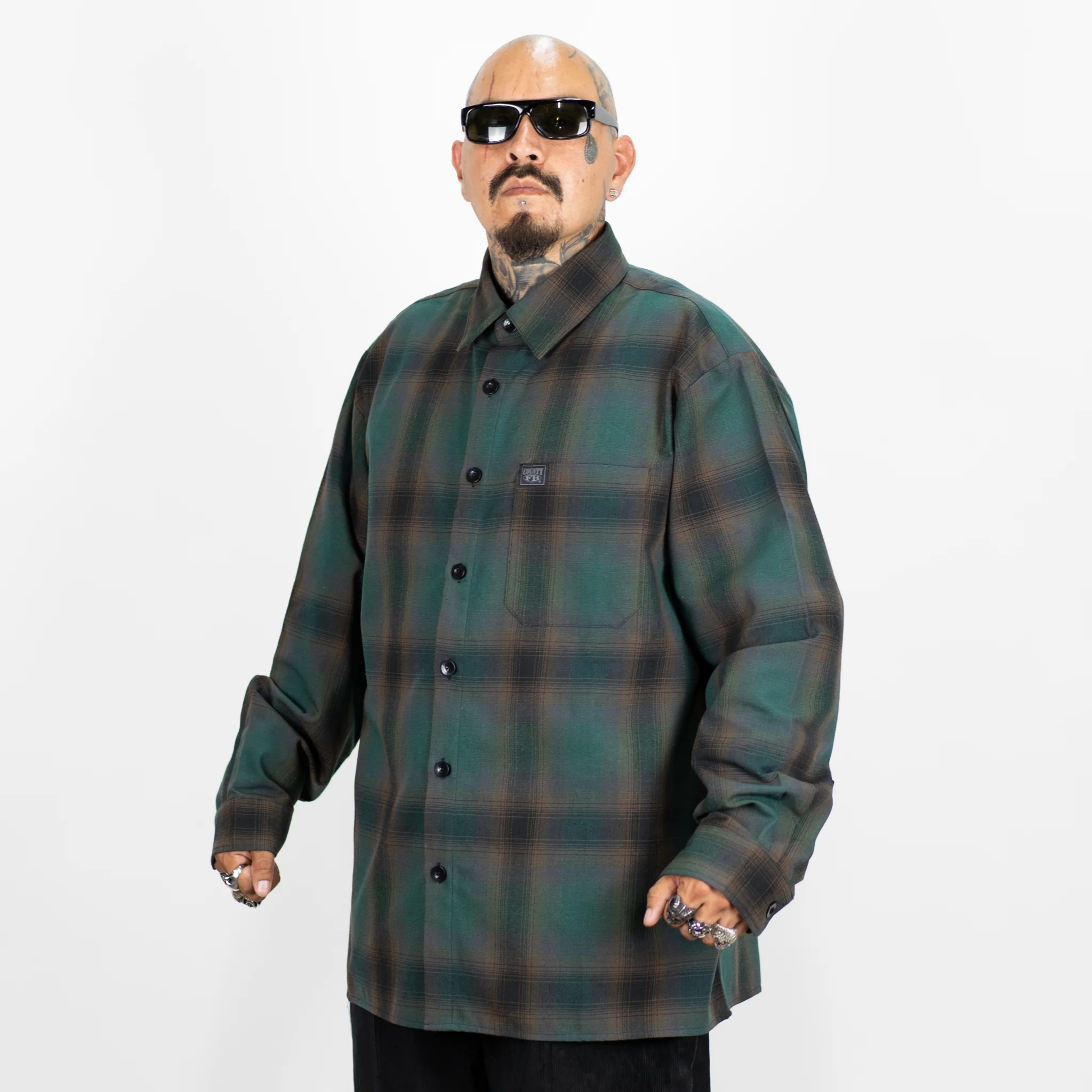 FB County Long Sleeve Checker Flannel Shirt - Image 13