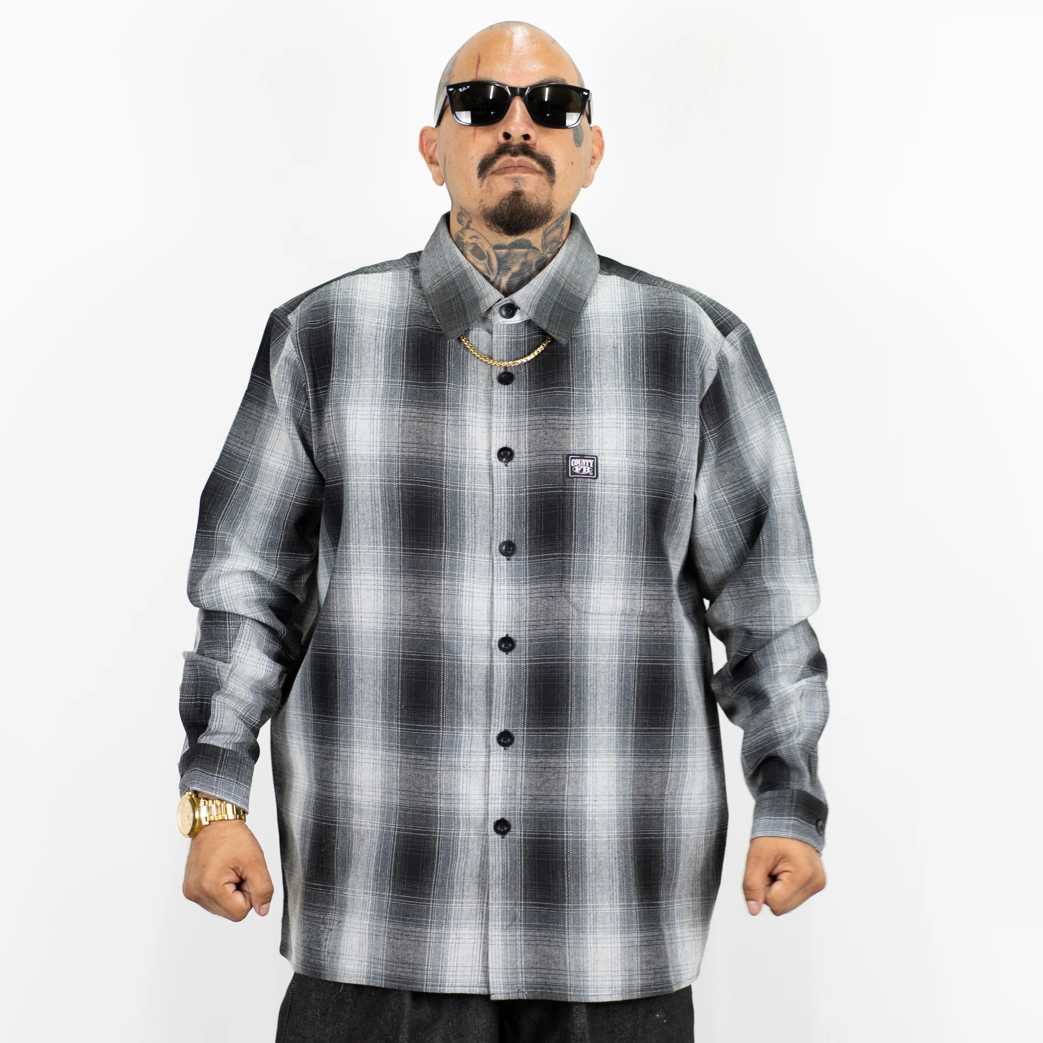 FB County Long Sleeve Checker Flannel Shirt - Image 15