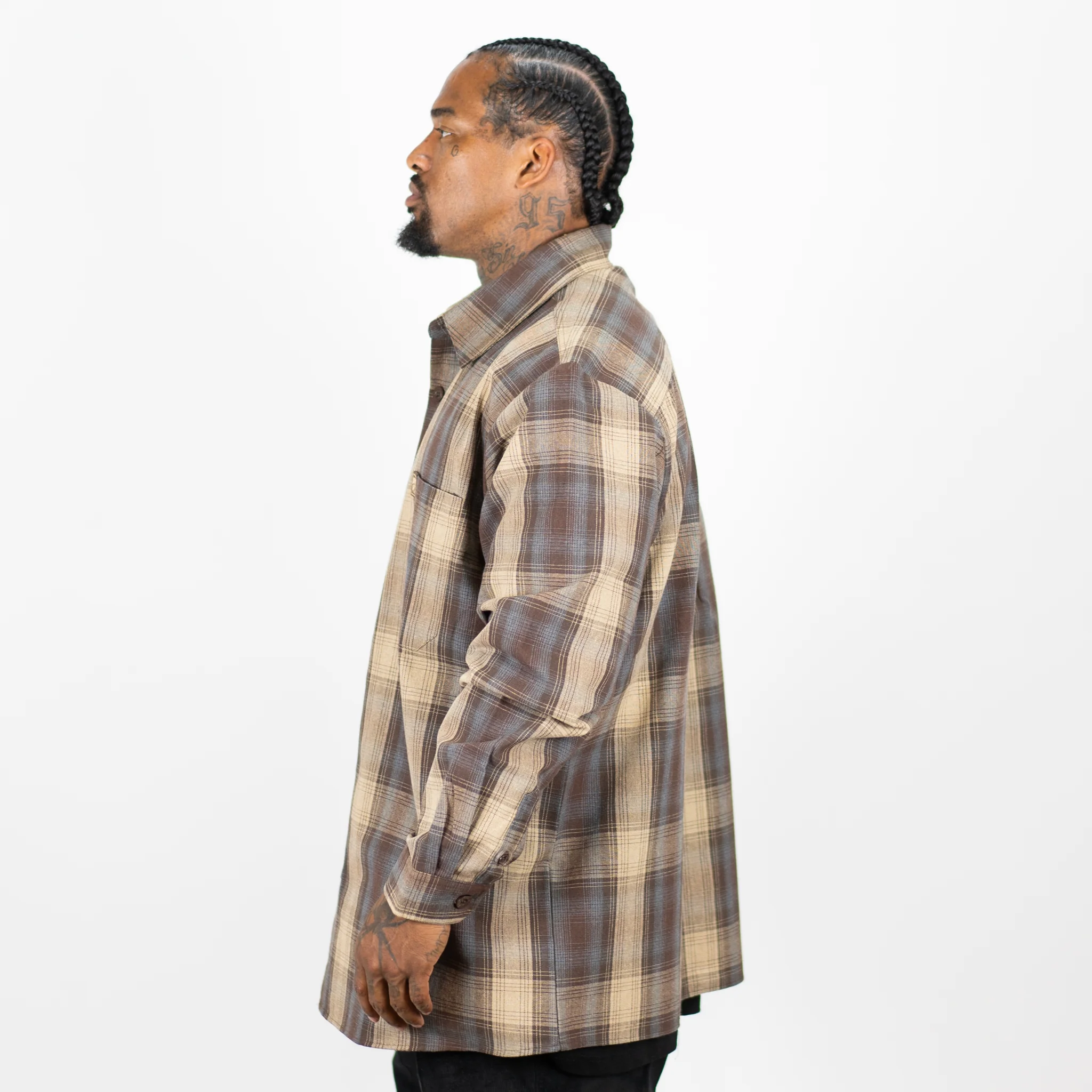 FB County Long Sleeve Checker Flannel Shirt - Image 17