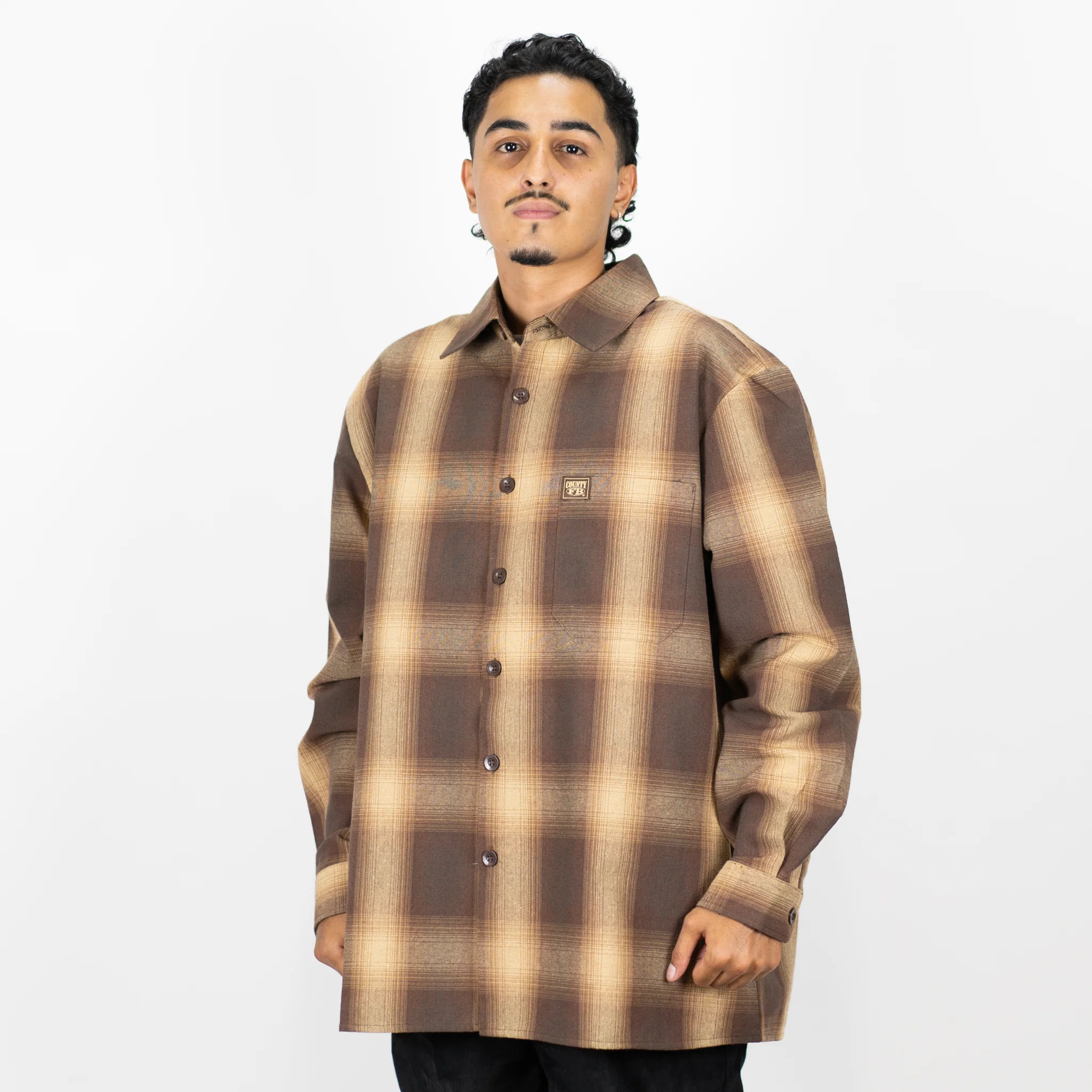 FB County Long Sleeve Checker Flannel Shirt - Image 6