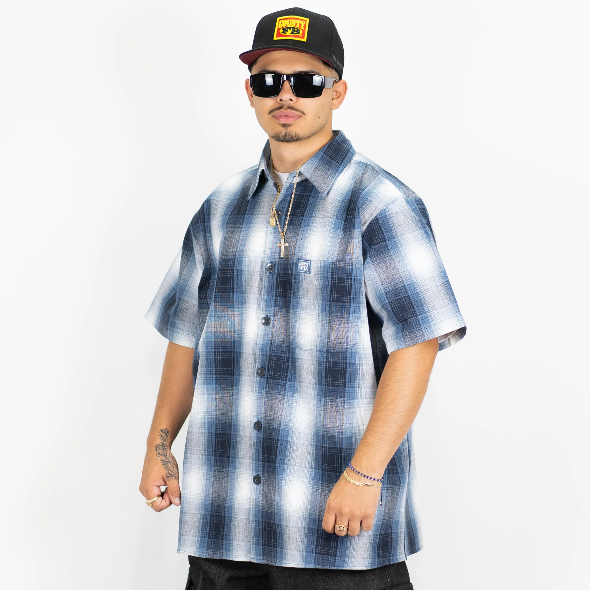 FB County Short Sleeve Checker Flannel Shirt - Image 23