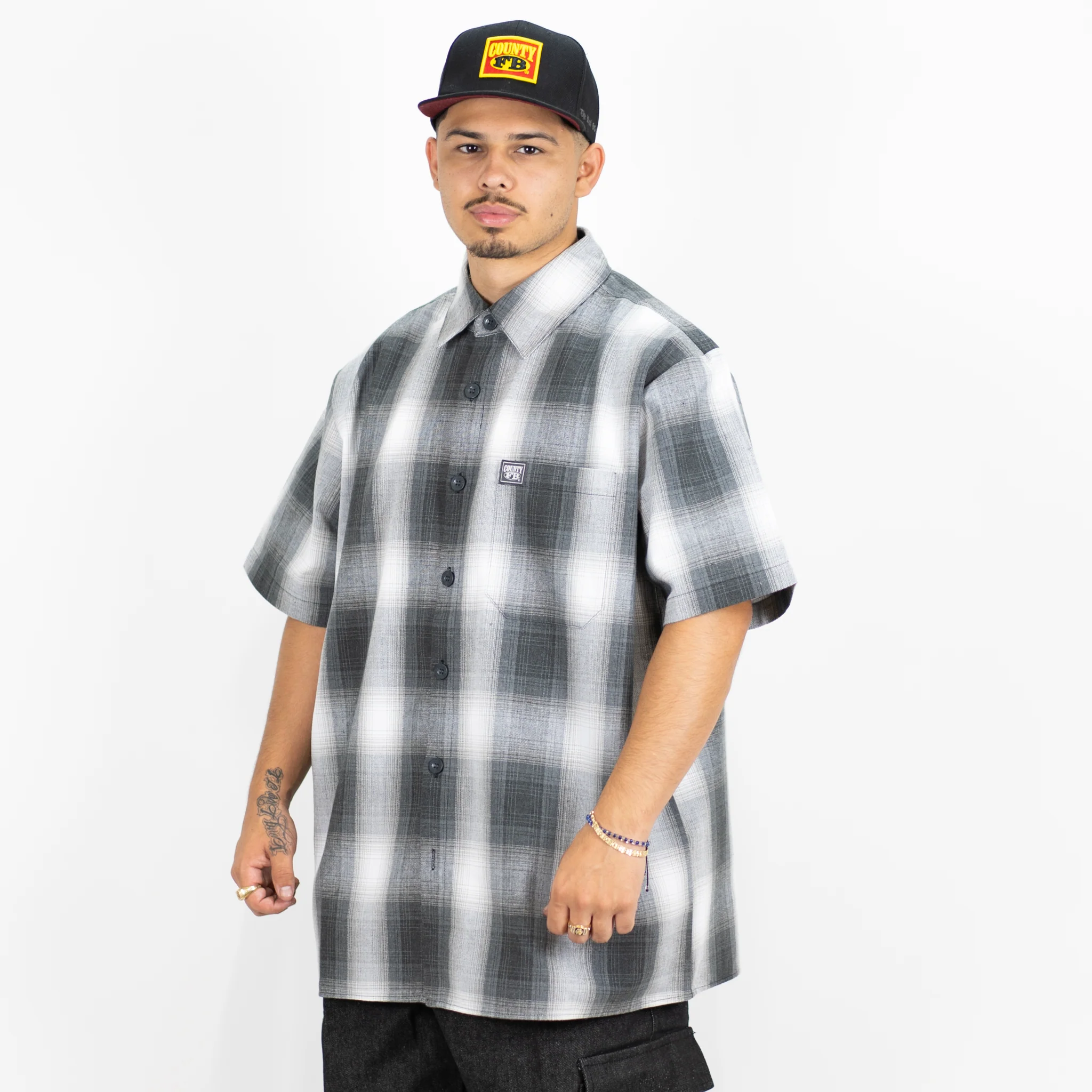 FB County Short Sleeve Checker Flannel Shirt - Image 28