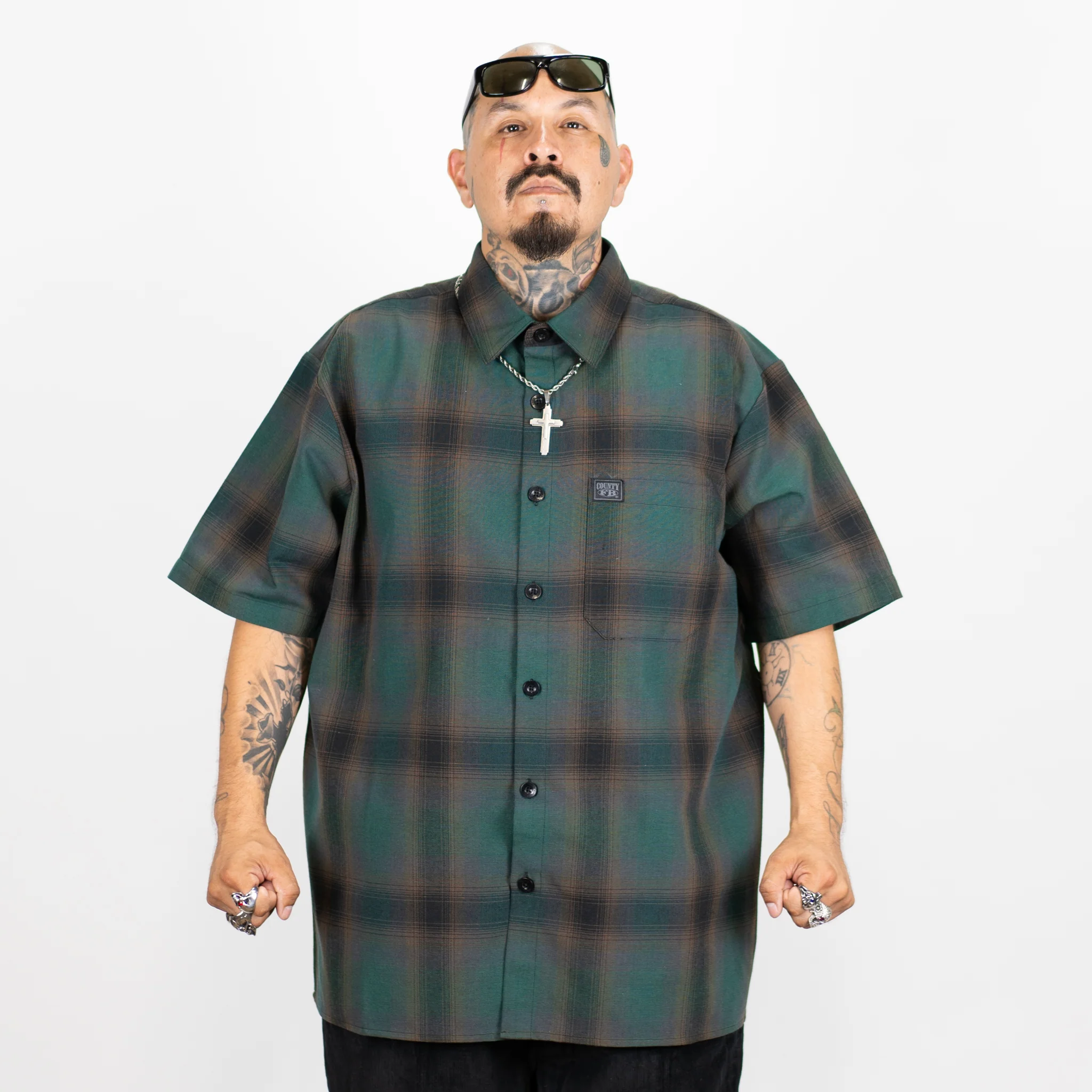 FB County Short Sleeve Checker Flannel Shirt - Image 3