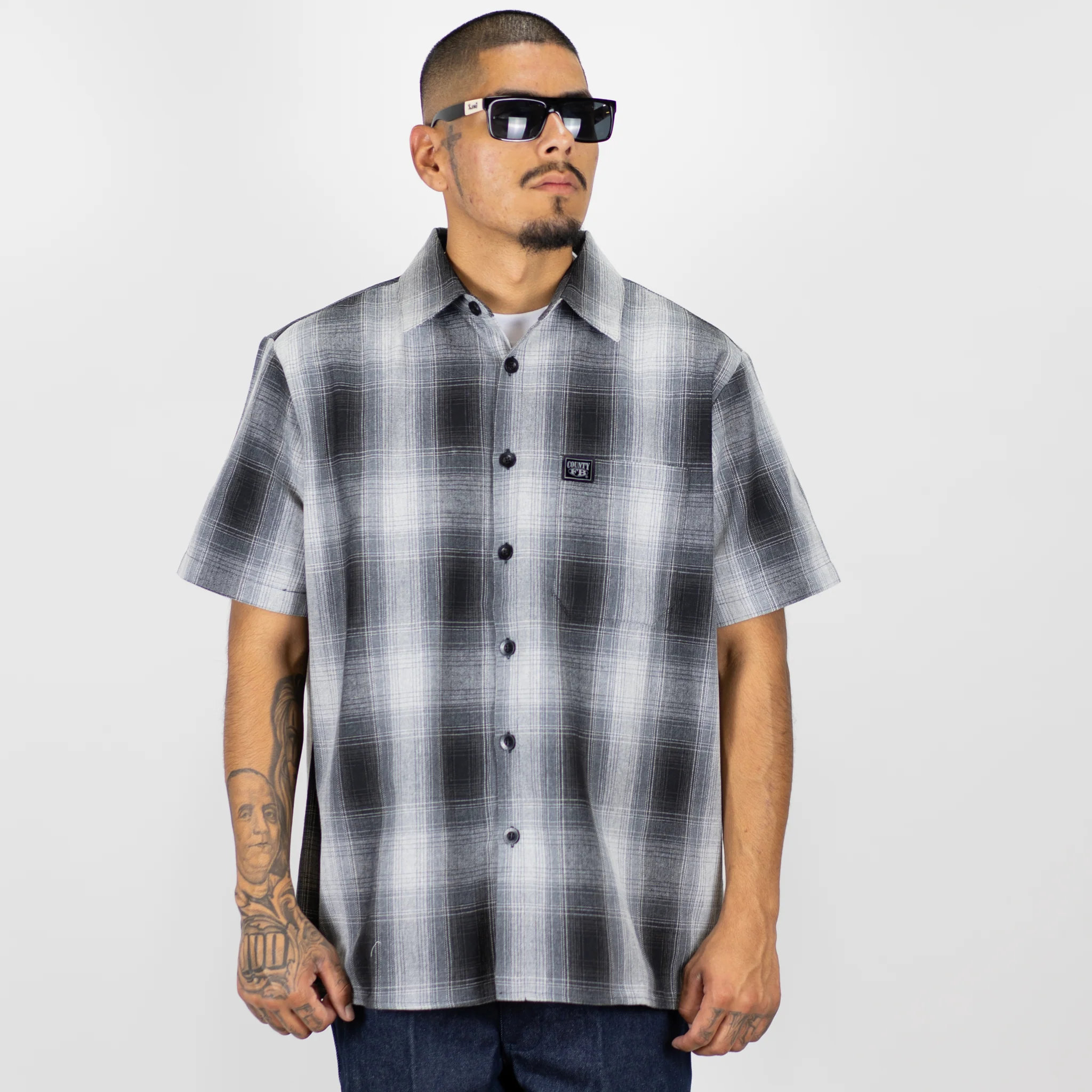 FB County Short Sleeve Checker Flannel Shirt - Image 4