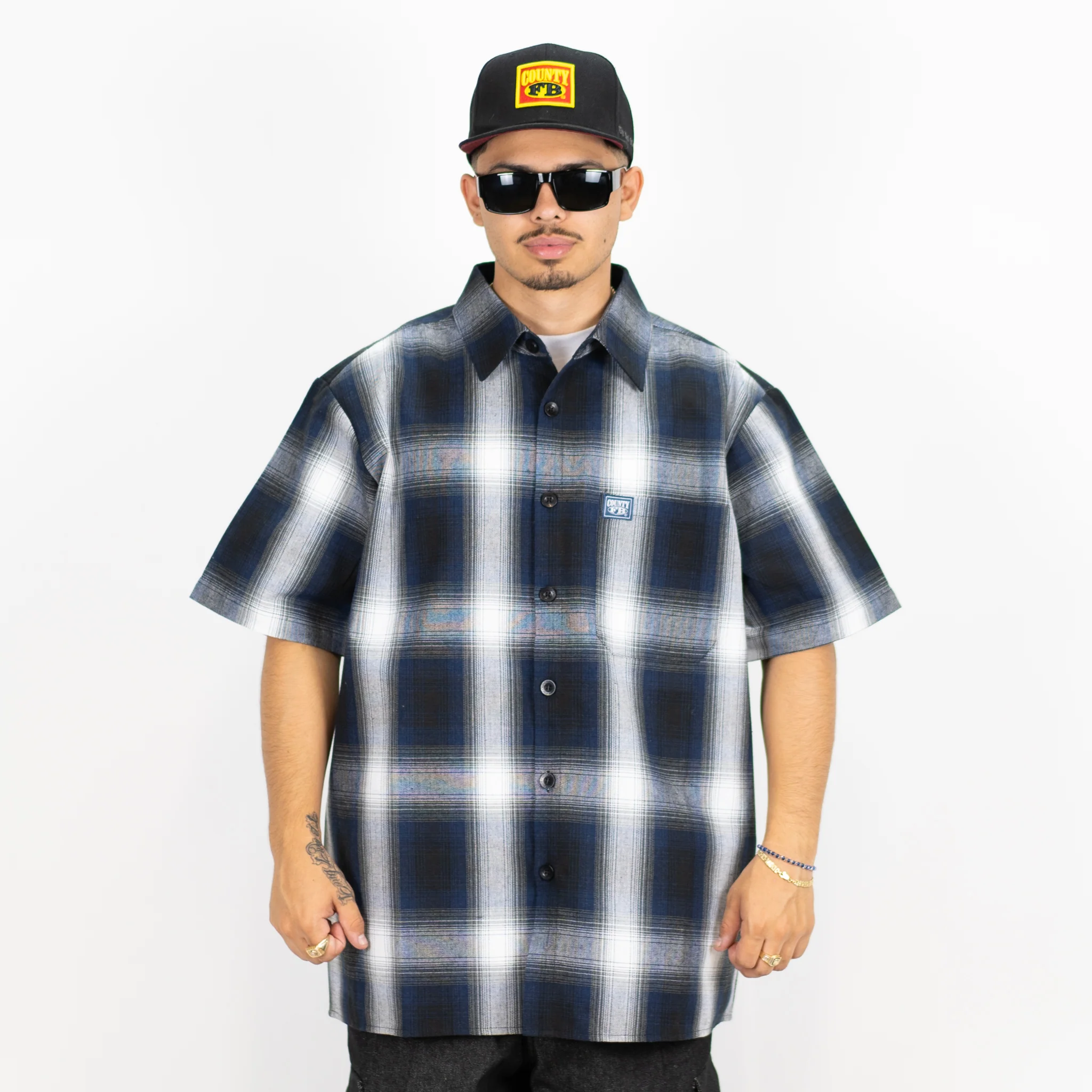 FB County Short Sleeve Checker Flannel Shirt - Image 7